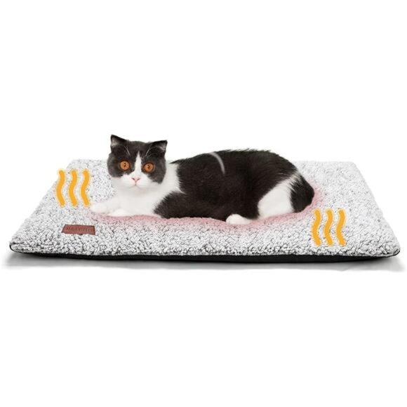 Self Warming Cat Bed Self Heating Cat Dog Mat Light Gray 24 x 18 inch